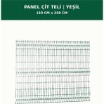 Başkent Çit Sistemleri Panel Çit Teli 100X250CM Yeşil Renk - 100 x 250