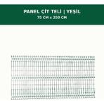Başkent Çit Sistemleri Panel Çit Teli 75X250CM Yeşil Renk - 75 x 250
