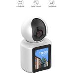 Başkenttekno Bebek Kamerası Monitörlü 360 Derece Dönebilen Full Hd Smart Ip Güvenlik Kamerası CMR11 Beyaz
