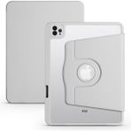 Başkenttekno iPad Air 10.9 2022 (5.nesil) Kılıf Termik Kalem Bölmeli Dönebilen Standlı Kılıf - Gri
