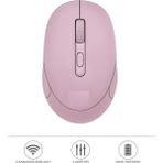 Başkenttekno Mouse Bluetooth + USB Çift Modlu Şarjli Sessiz Kablosuz Fare TM17 - Pembe