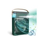 Başkenttekno Type-C Girişli Masaüstü Mini Klima Gece Lambalı Buharlı Hava Soğutucu Vantilatör 3 Kademeli Taşinabilir Soğutucu 600 ML