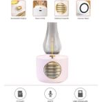 Başkenttekno Vintage Gaz Lambası Taşınabilir Bluetooth Speaker Ayarlanabilir Işıklı USB Şarjlı - Pembe