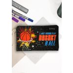 Basketbol Desenli Kalem Kutusu Yıkanabilir Bez Kalemlik