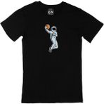 Basketbol Oyuncu Astronot Siyah Tişört - XL