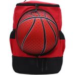 Basketbol Sırt Çantası Ayakkabı Bölmesi ile Oxford Kumaş Nefes Futbol Sırt Çantası Spor Çantası Açık Voleybol Futbol Kırmızı Siyah Boyutu 6 Top (Yurt Dışından) - Çok Renkli