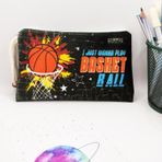 Basketbol Topu Desenli Kalem Kutusu Yıkanabilir Bez Kalemlik