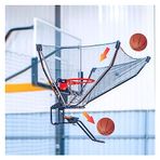 Basketbol topu geri dönen 180° dönen basketbol topu geri dönüş, basketbol potası ribaund ağı, huni şeklinde atış pratiği dönüş ataşmanı, basketbol antrenmanı için