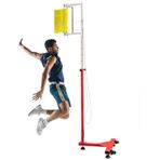 Basketbol ve Voleybol için Dikey Rahatlama Test Cihazı - Sağlam Sıçrama Ölçüm Cihazı ile Yüksek Atlama Test Çubuğu, Yükseklik 1,7 - 3,6 m - S Egzersiz Ekipmanları