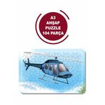 Baskı Atölyesi Helikopter A3 104 Parça Puzzle, Oyuncak, Yapboz A3Puz1049