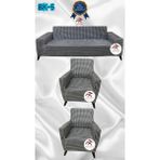 Baskı Desenli Elastik Esnek Kadife Koruyucu Giydirme Koltuk Örtüsü - Bk-05 - 3+1+1 (3 Parça Set) - 10 x 10 cm - Beyaz