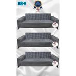Baskı Desenli Elastik Esnek Kadife Koruyucu Giydirme Koltuk Örtüsü - Bk-05 - 3+3+3 (3 Parça Set) - 10 x 10 cm - Beyaz