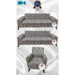 Baskı Desenli Elastik Esnek Kadife Koruyucu Giydirme Koltuk Örtüsü - Bk-06 - 3+3+1 (3 Parça Set) - 10 x 10 cm - Bordo