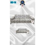 Baskı Desenli Elastik Esnek Kadife Koruyucu Giydirme Koltuk Örtüsü - Bk-18 - 3+2 (2 Parça Set) - 10 x 10 cm - Ekru