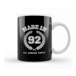 Baskı Dükkanı 1992 Made In 92 All Genuine Parts Kupa Bardak