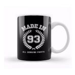 Baskı Dükkanı 1993 Made In 93 All Genuine Parts Kupa Bardak