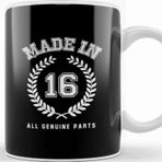 Baskı Dükkanı 2016 Made In 16 All Genuine Parts Kupa Bardak