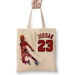 Baskı Dükkanı Air Jordan Number 23 Bez Çanta