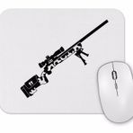 Baskı Dükkanı Airsoft Sniper Arte Preta Mouse Pad