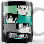 Baskı Dükkanı Attack On Titan Final Season Mikasa Eren Levi Portrait Porselen Kupa