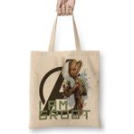 Baskı Dükkanı Avengers I Am Groot Bez Çanta