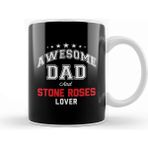 Baskı Dükkanı Awesome Dad And Stone Roses Lover Kupa