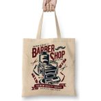 Baskı Dükkanı Barber Shop Bez Çanta