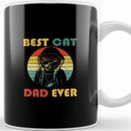 Baskı Dükkanı Best Cat Dad Ever Papa Cat Lover Kupa Bardak