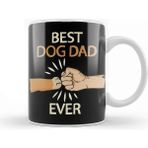 Baskı Dükkanı Best Dog Dad Ever Paw Fist Bump Fathers Day Gift Kupa Bardak