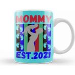 Baskı Dükkanı Best Mom Mommy Est Flower Mothers Day 2021 Kupa