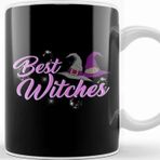 Baskı Dükkanı Best Witches Cute Halloween Witch Best Wishes Pun Kupa