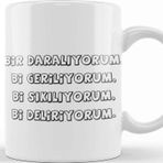 Baskı Dükkanı Bir Daralıyorum Komik Kupa