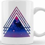 Baskı Dükkanı Bisexual Pride Bi Pride Layered Galaxy Triangles 01 Kupa