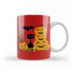 Baskı Dükkanı Black Cat Happy Halloween 2021 Kupa