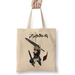 Baskı Dükkanı Black Clover Anime Bez Uzun Saplı Krem Rengi Çanta