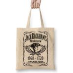 Baskı Dükkanı Black Sails Jack Rackhams Bez Uzun Saplı Krem Rengi Çanta