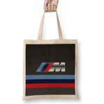 Baskı Dükkanı Bmw M Power Carbon Bez Uzun Saplı Krem Rengi Çanta