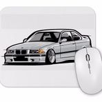 Baskı Dükkanı Bmw Stanced Out E36 Gray Mouse Pad