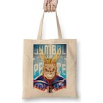 Baskı Dükkanı Boku No Hero Academia Symbol Of Peace Bez Uzun Saplı Krem Rengi Çanta