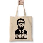 Baskı Dükkanı Bolsonaro Presidente Bez Uzun Saplı Krem Rengi Çanta