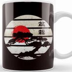 Baskı Dükkanı Bonsai Tree Circle Japanese Flag Meditation Yoga Buddhist Kupa