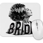 Baskı Dükkanı Bride of Frankenstein the Black White Bride Mouse Pad