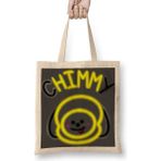 Baskı Dükkanı BT21 Glowing Chimmy Bts Bez Uzun Saplı Krem Rengi Çanta