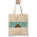 Baskı Dükkanı BT21 Shooky Banner Bts Bez Uzun Saplı Krem Rengi Çanta