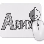 Baskı Dükkanı Bts Meets BT21 Army Mouse Pad