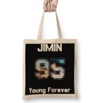 Baskı Dükkanı Bts Young Forever Jimin Bez Çanta