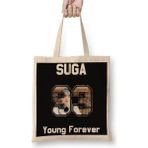 Baskı Dükkanı Bts Young Forever Suga Bez Çanta