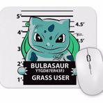 Baskı Dükkanı Bulbasaur Bad Boy Pokemon Mouse Pad
