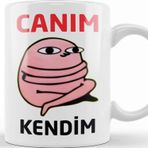 Baskı Dükkanı Canım Kendim Aşk Sevgi Komik Kupa