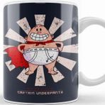 Baskı Dükkanı Captain Underpants Retro Japanese Kupa Bardak